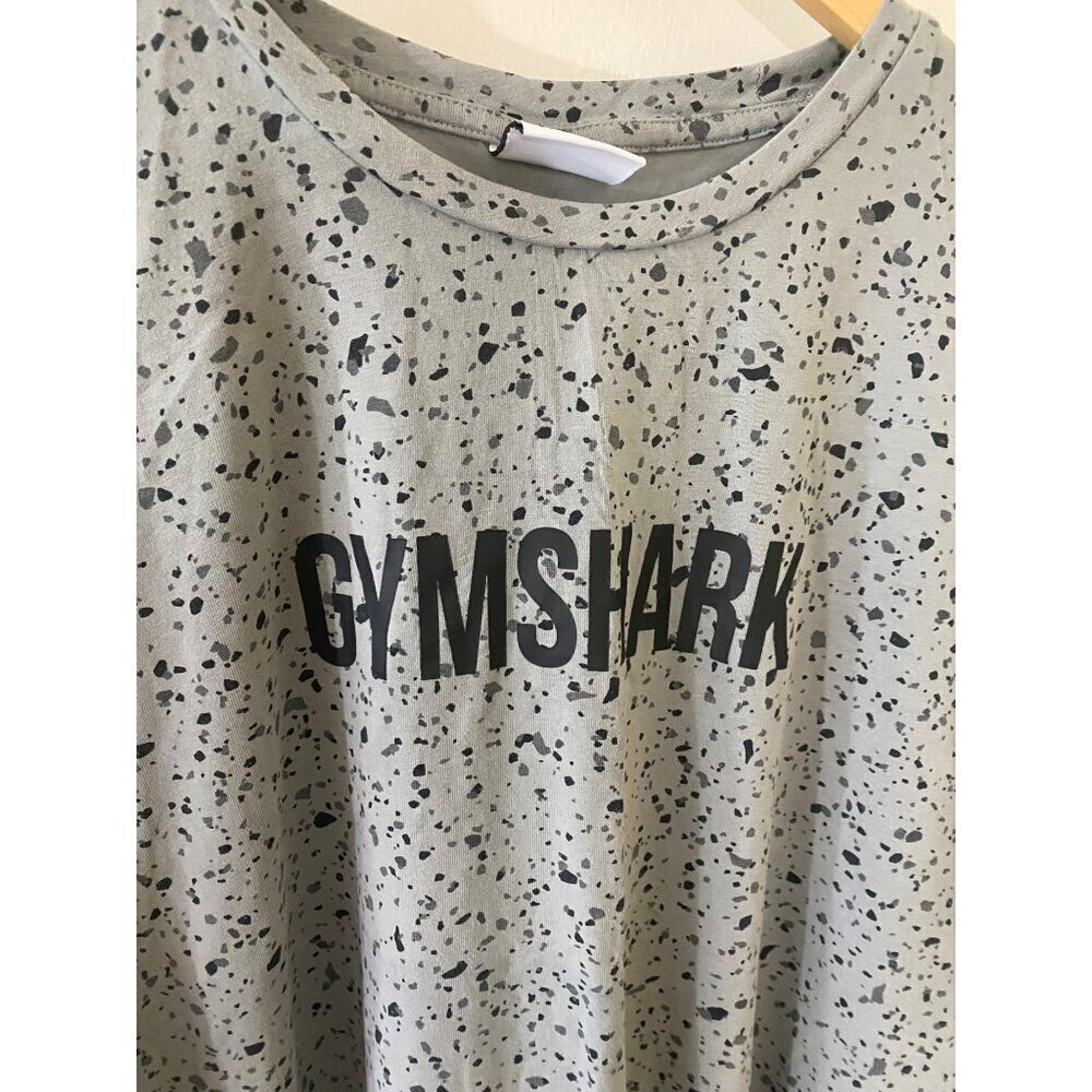 Gymshark Men's Grey Speckled Short Sleeve Active T Shirt - Small - Picture 2 of 12